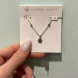 Kendra scott silver/charcoal necklace